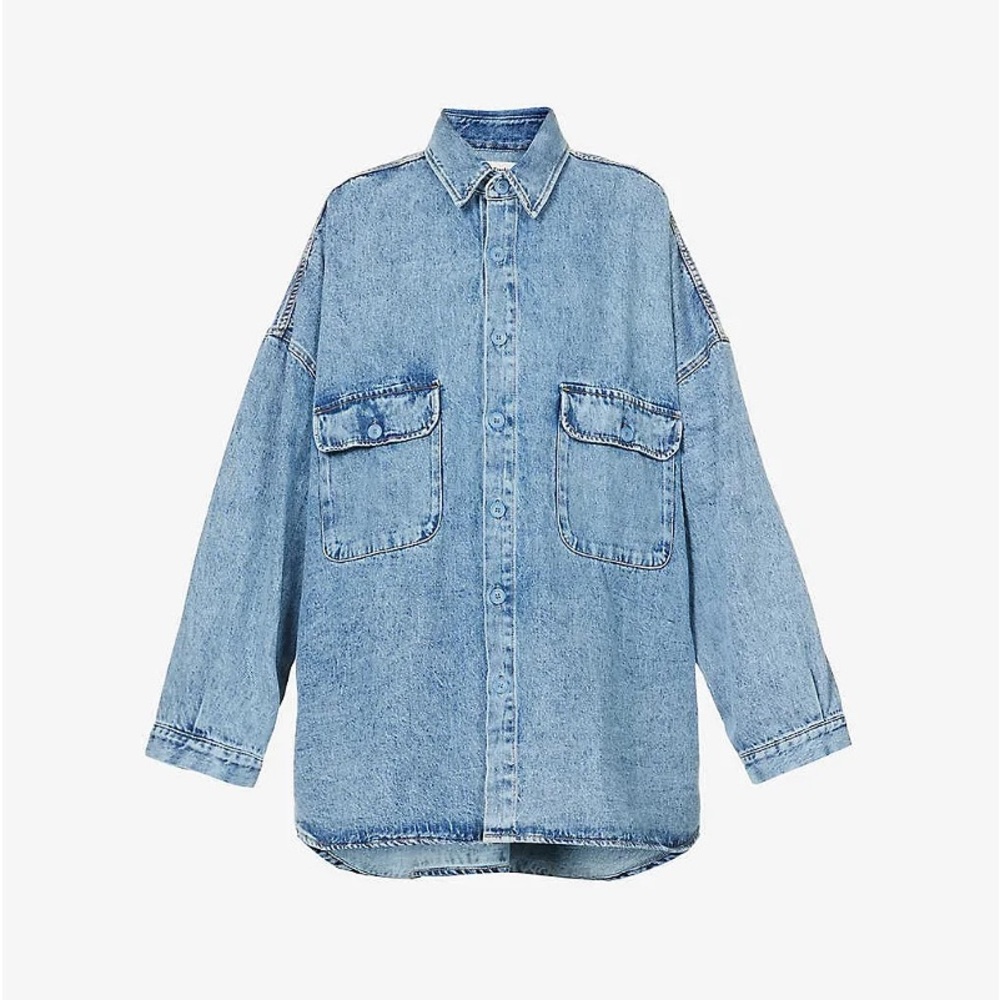 THE FRANKIE SHOP Dallas Oversized Denim Shirt XS/S